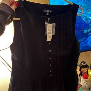 J. Crew Black Sleeveless Blouse
